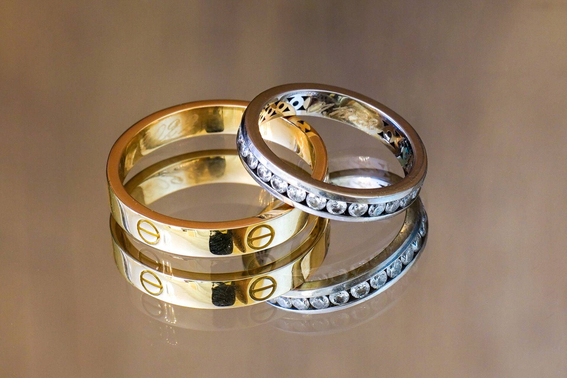 Alliances de mariage entrelacées