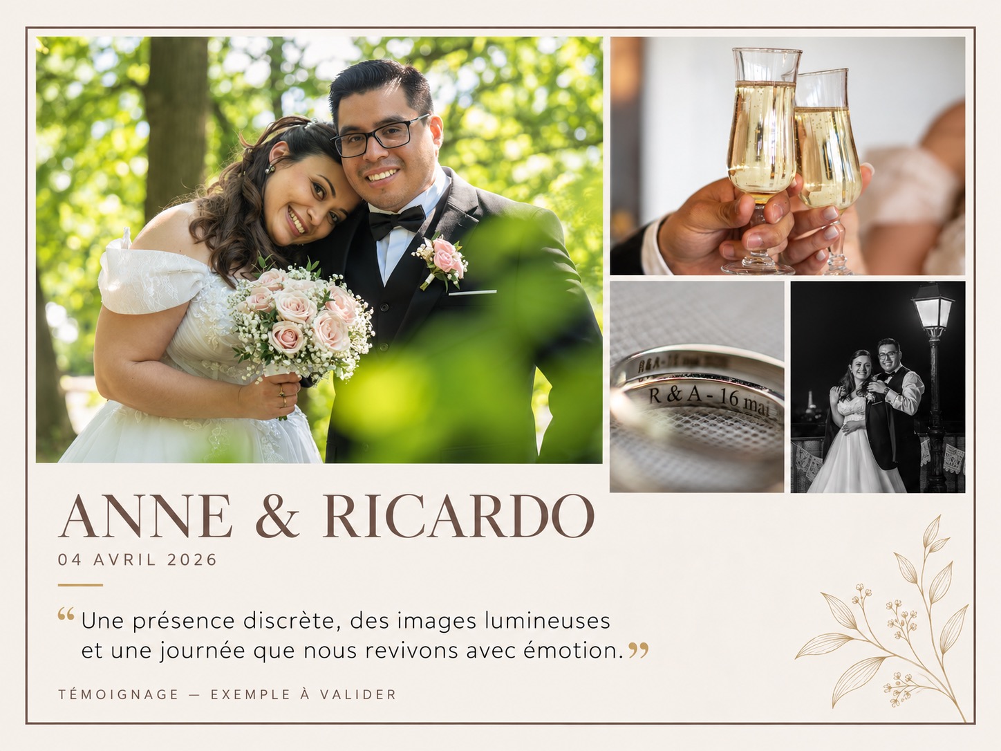 Témoignage d'Anne et Ricardo